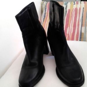 Indigo Leather Ankle Boots